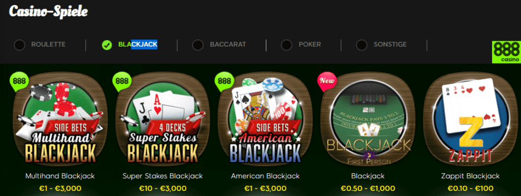 Online Blackjack Regeln Varianten
