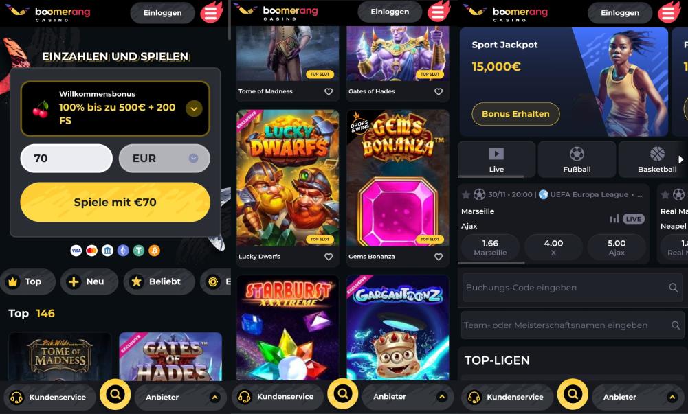 Boomerang Casino app