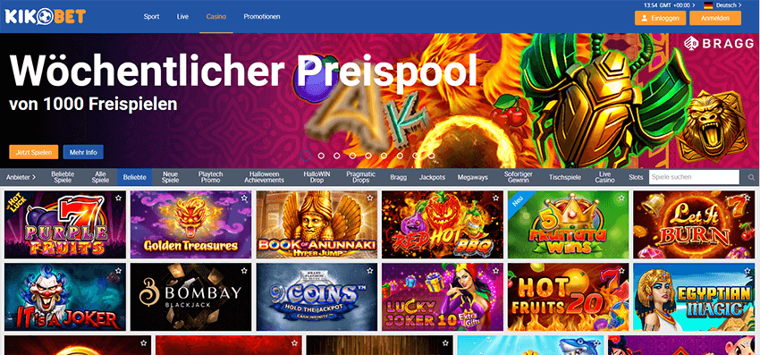 Kikobet-Casino Homepage