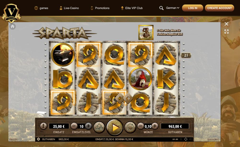 Spielautomaten Sparta