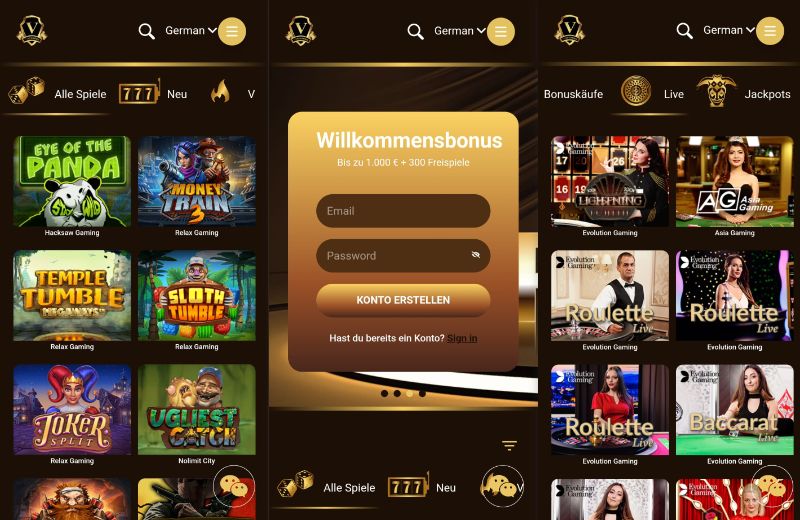 Vasy casino app