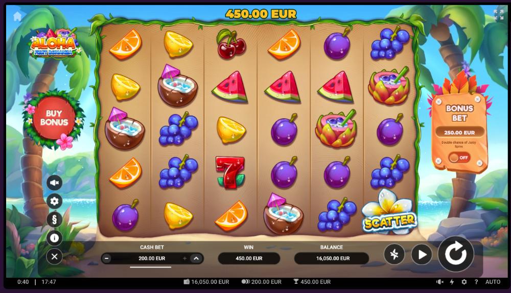 Spielautomaten aloha fruit bonanza