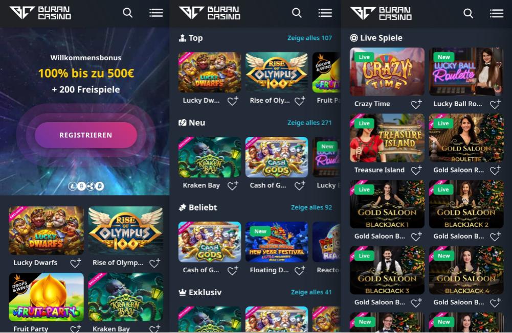 Buran casino app